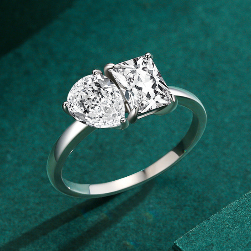 VJK036 - Sterling silver 925 ring crowned with zircon stones