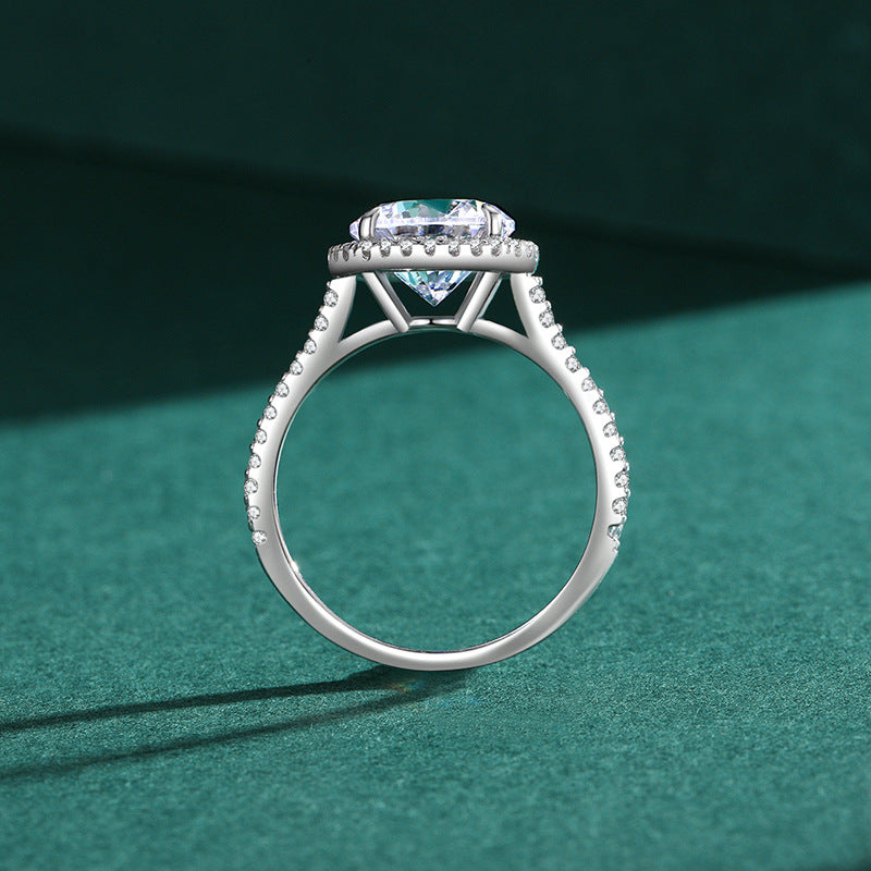 Shiny Zircon 925 Silver Ring