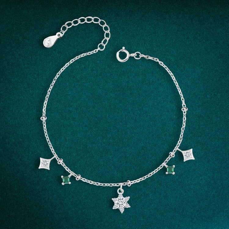 خلخال "نجمة الثلج" فضة عيار 925