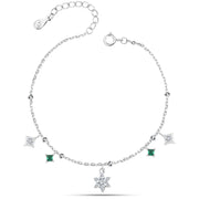 خلخال "نجمة الثلج" فضة عيار 925