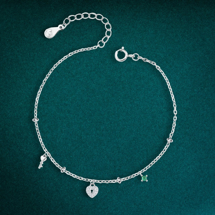 خلخال "مفتاح القلب" فضة عيار 925