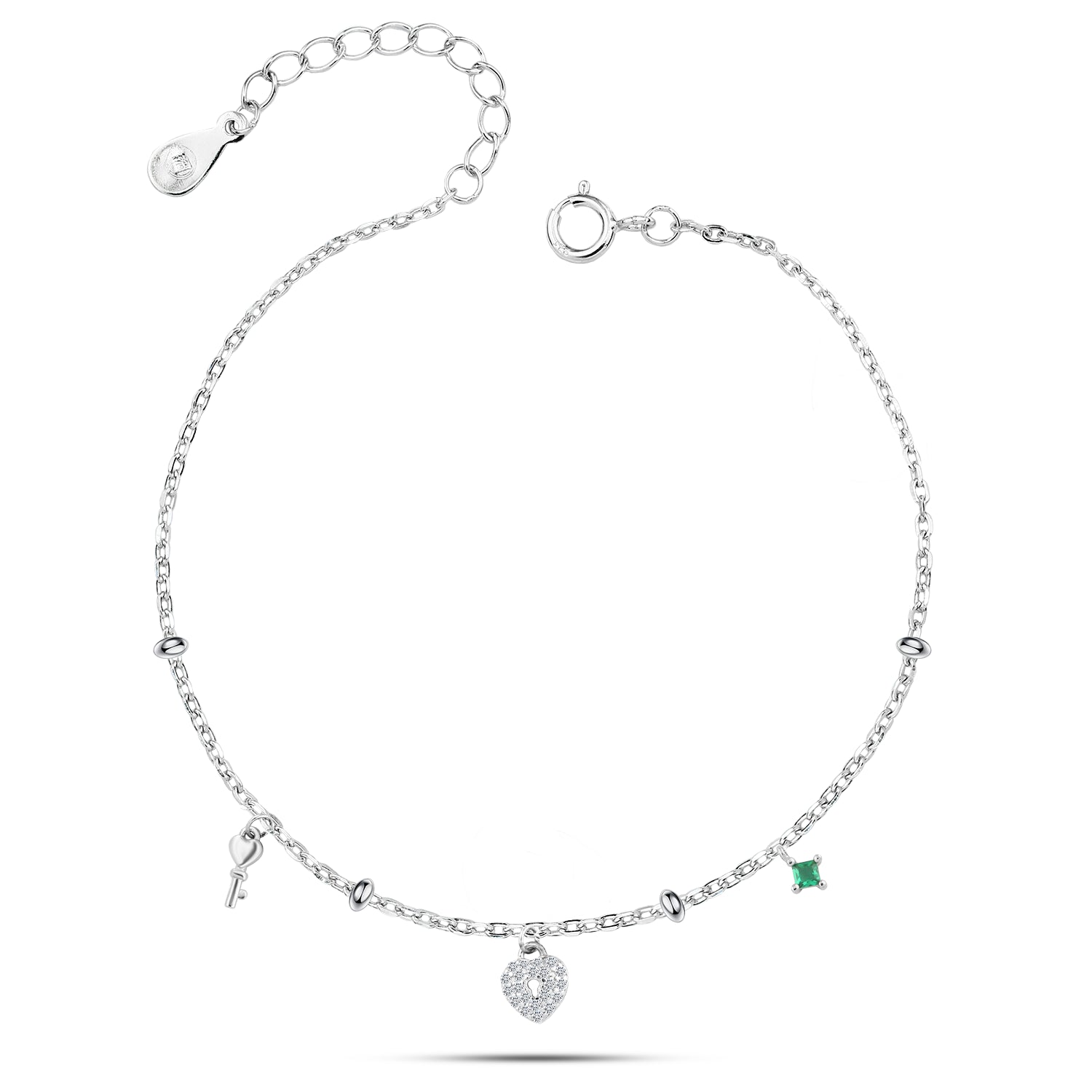 خلخال "مفتاح القلب" فضة عيار 925