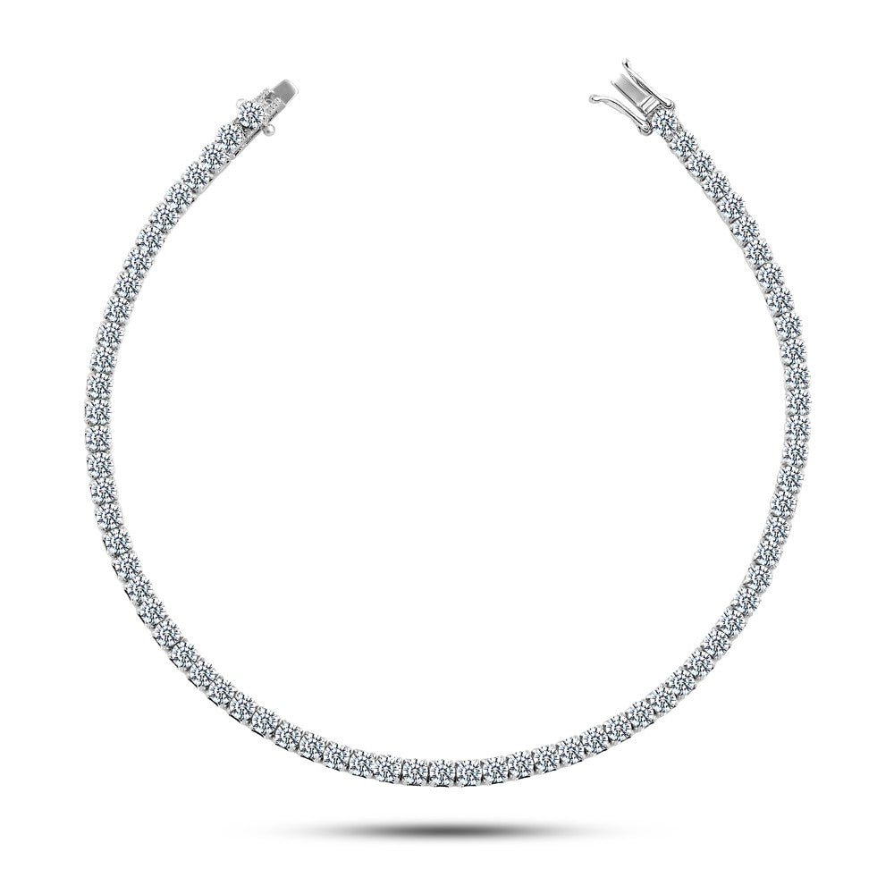 Tennis Bracelet "Zircon Transparent Magic" 925 Italian Silver