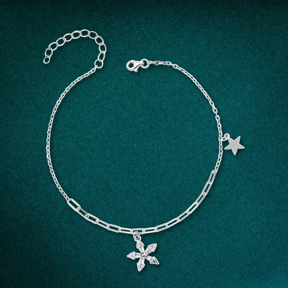 Starlight Sparkle Bracelet 925 Silver with Elegant Zircon Stones