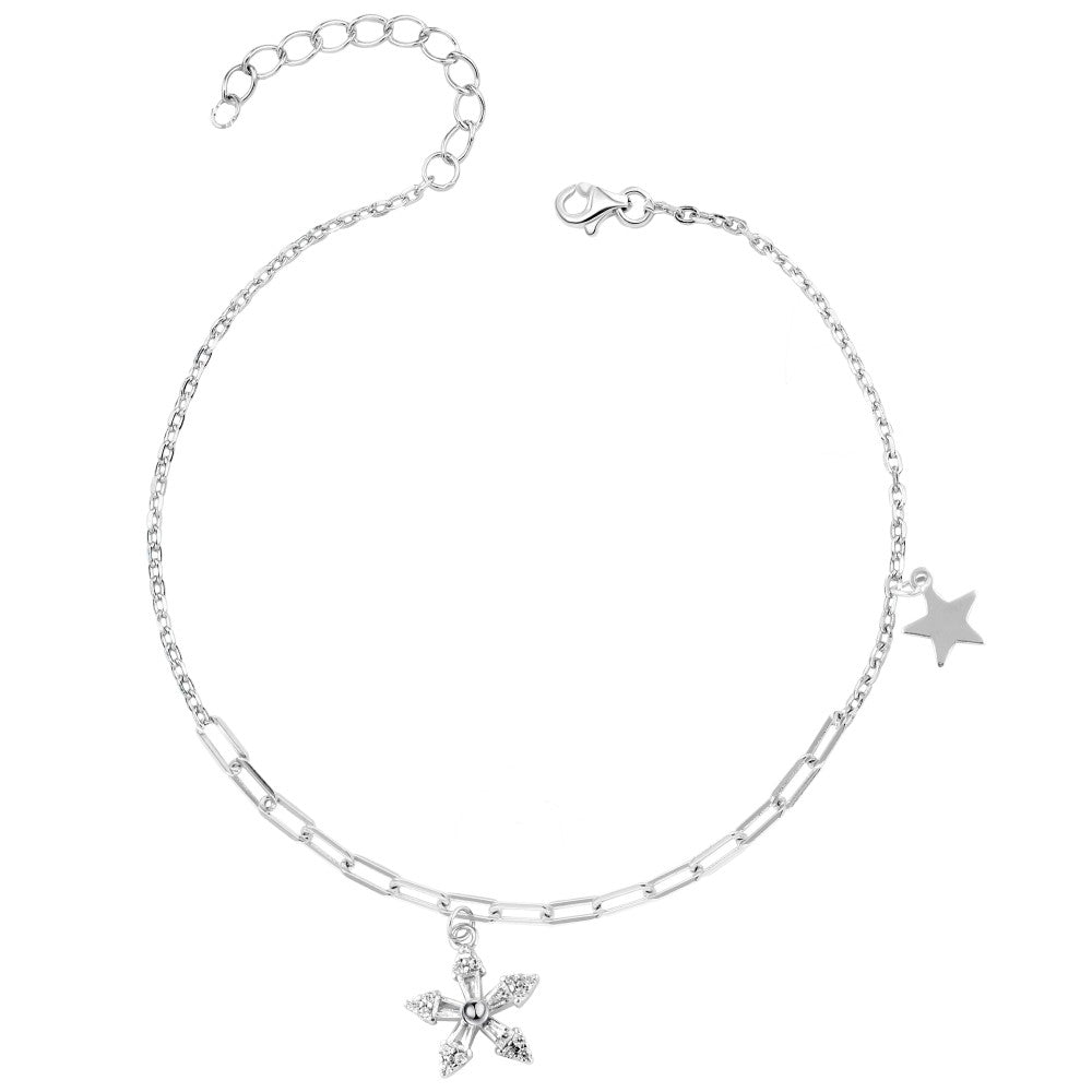 Starlight Sparkle Bracelet 925 Silver with Elegant Zircon Stones