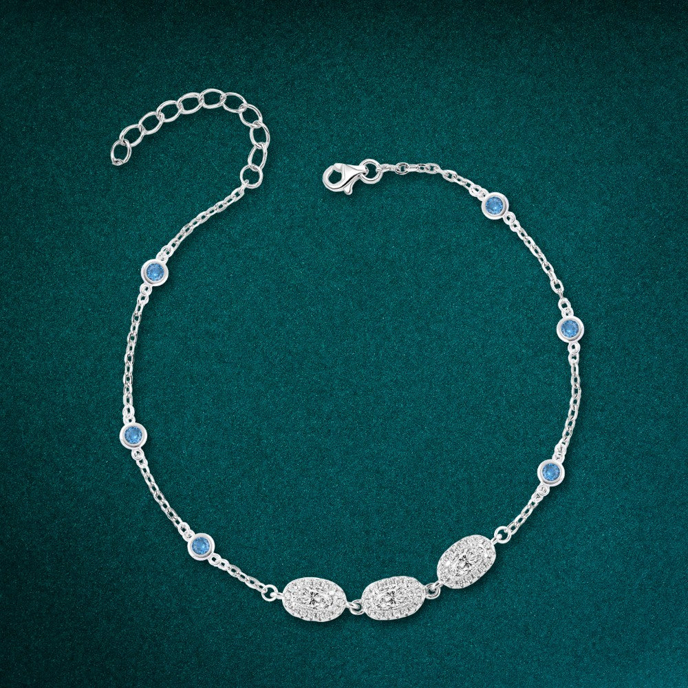 Sky Glow Bracelet – 925 Sterling Silver with Delicate Zircon Stones