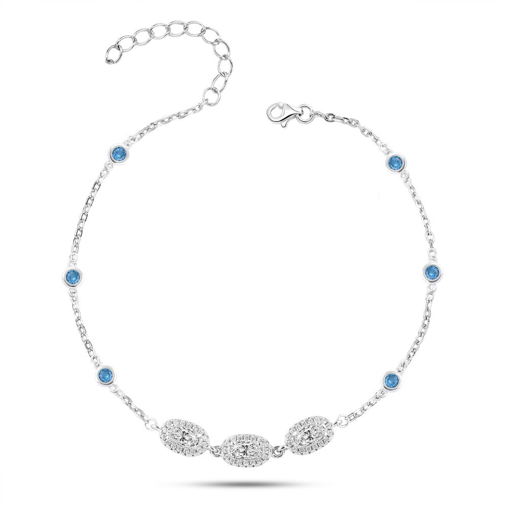 Sky Glow Bracelet – 925 Sterling Silver with Delicate Zircon Stones