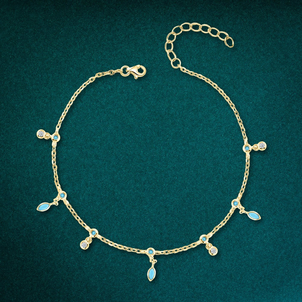 Golden Sky Melody Bracelet – Elegant and Playful Design, 925 Sterling Silver with Sparkling Zircon Stones