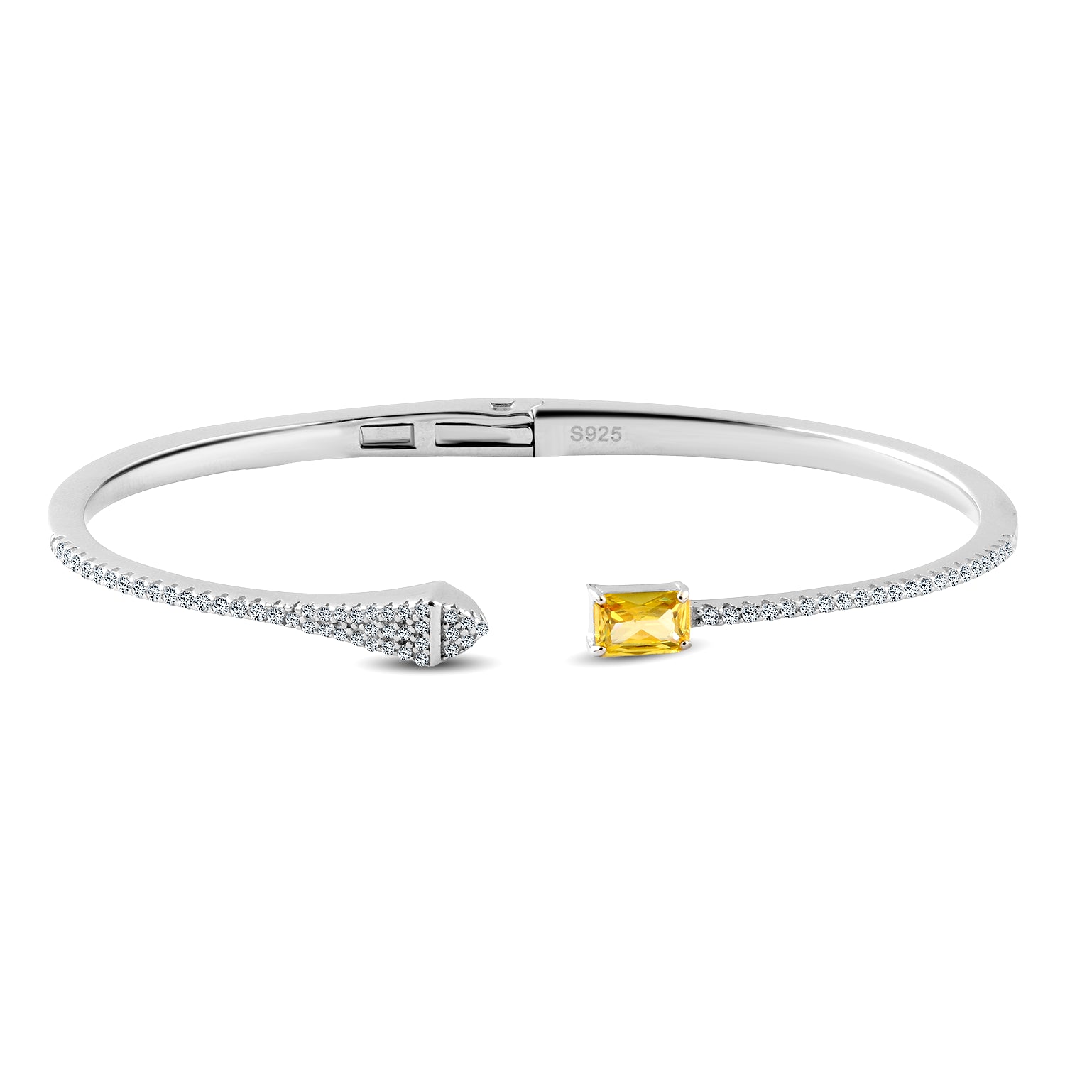 Classic Zircon 925 Silver Bangle
