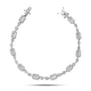 انسيال فضة عيار 925 مرصع بفصوص براقة بتصميم مميز