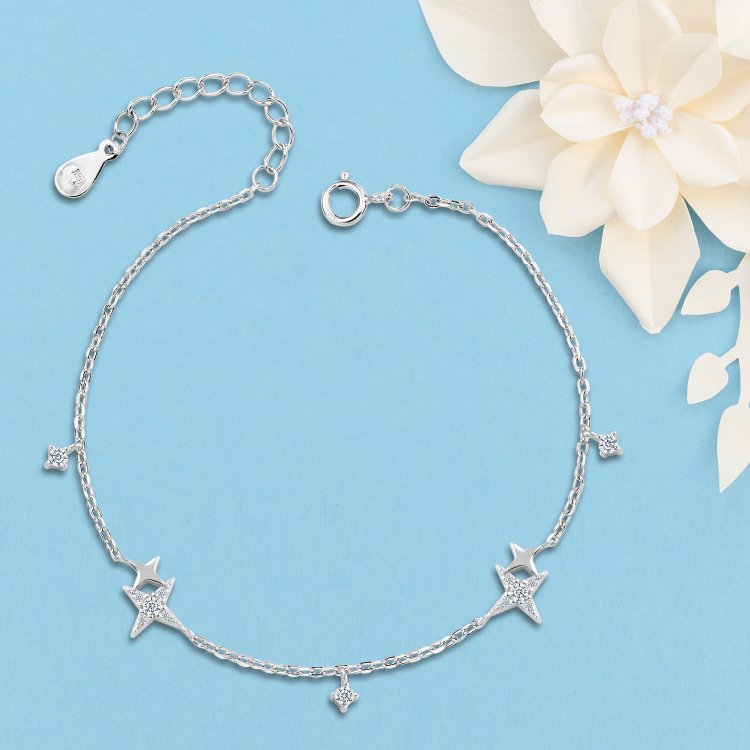 Shiny Stars 925 Silver Bracelet