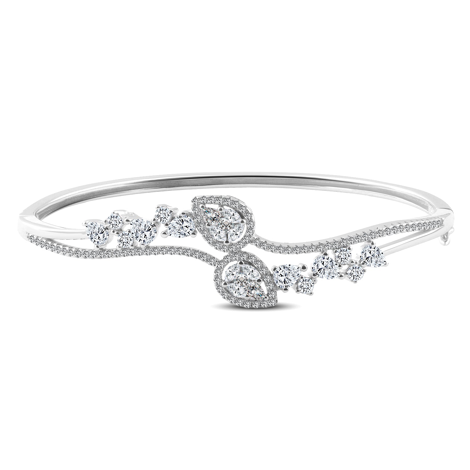 Classic Zircon 925 Silver Bangle