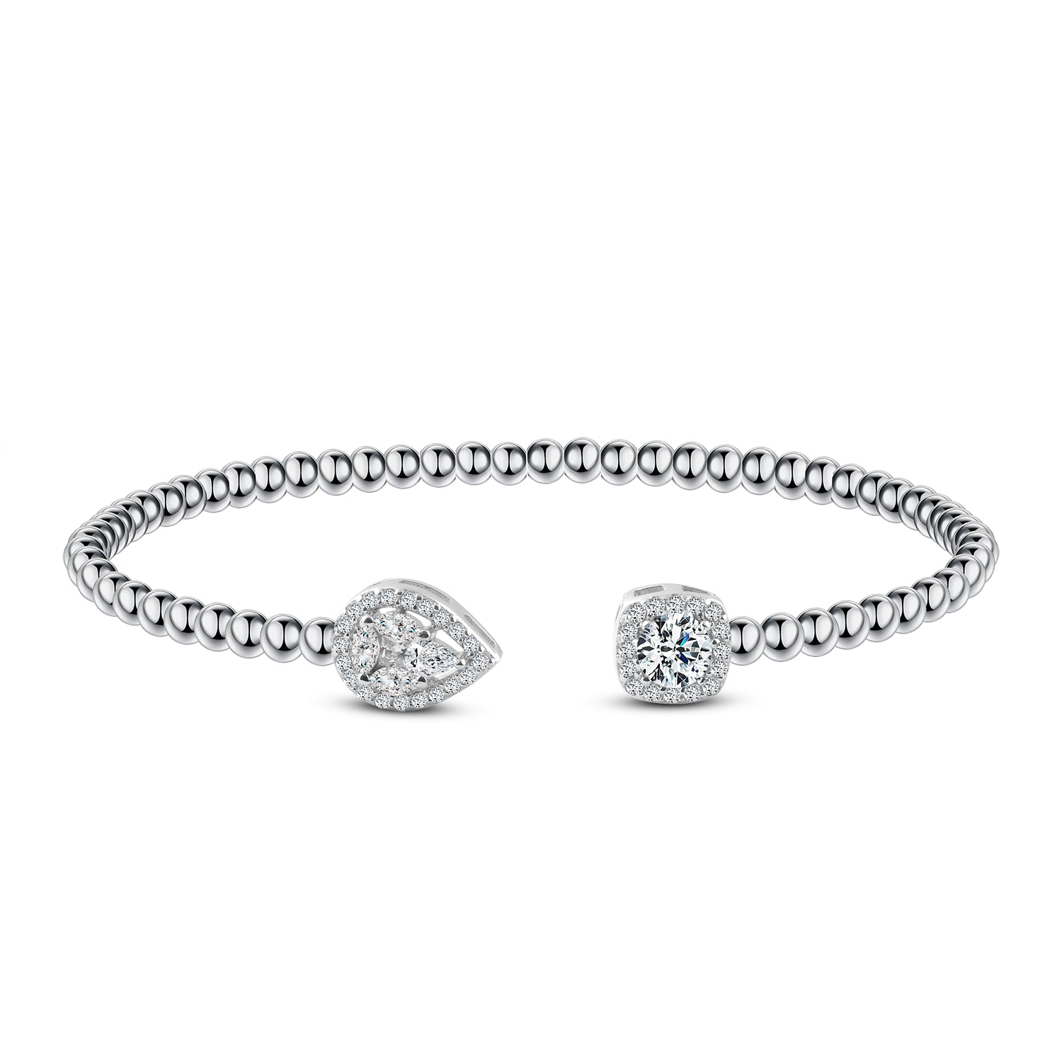 Touch of Elegance Zircon 925 Silver Bangle