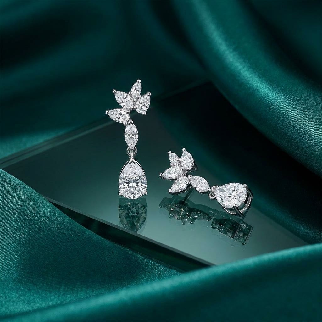 925 Silver Elegant Teardrop Earrings