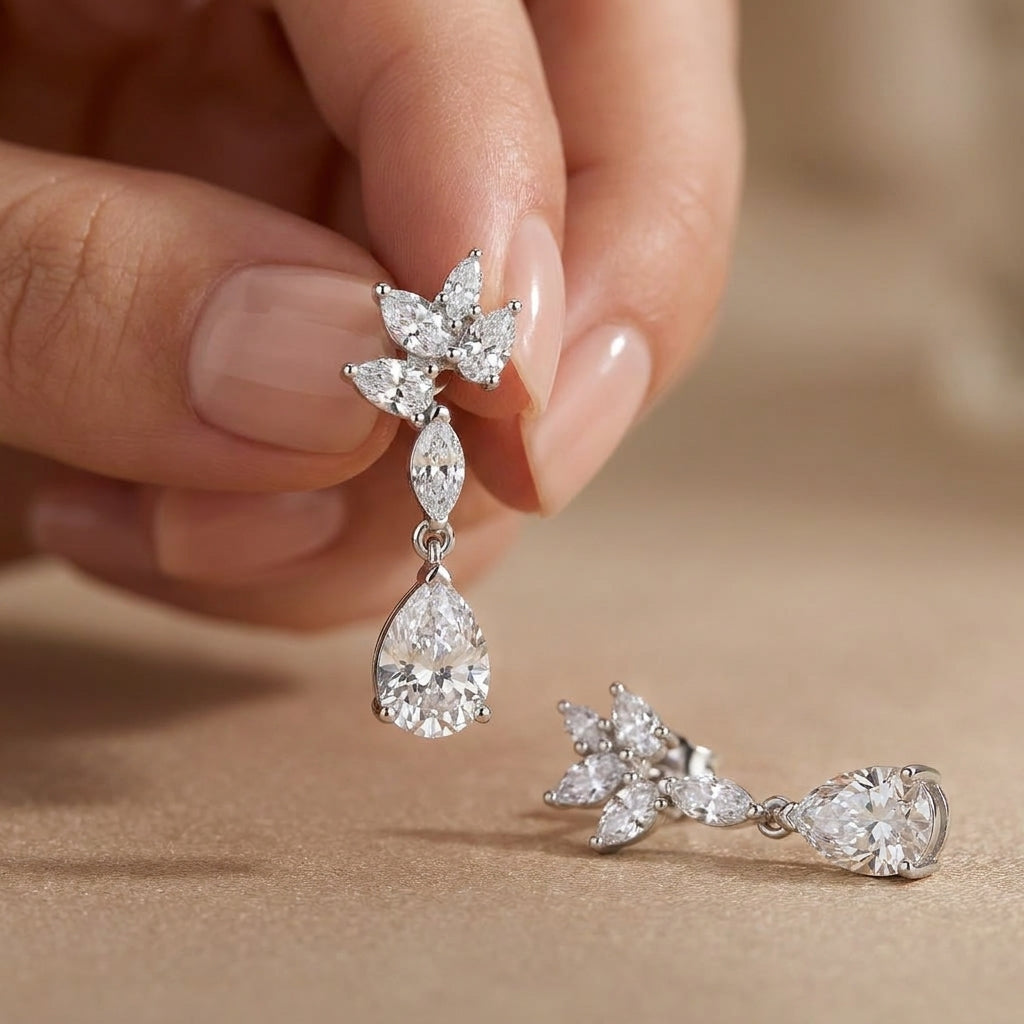 925 Silver Elegant Teardrop Earrings