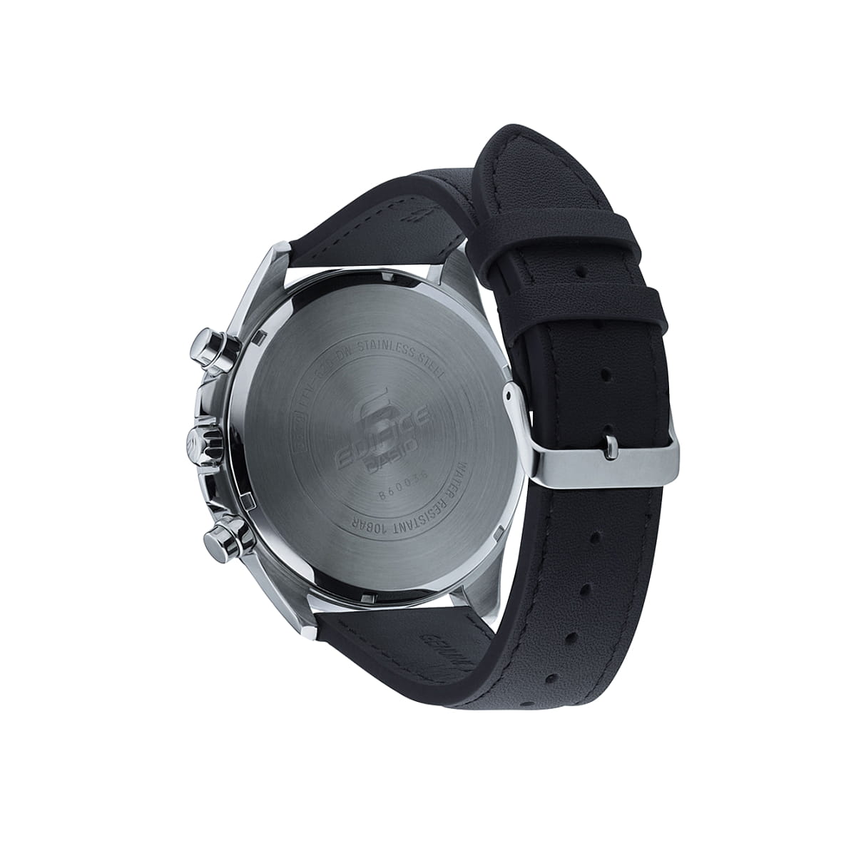 ساعة كاسيو إيديفيس للرجال كرونوغراف بمينا أسود وسوار جلد طبيعي – EFV-620L-1AVUDF