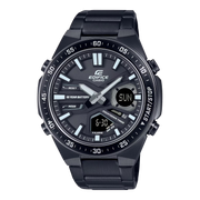 ساعة كاسيو إيديفيس للرجال أنالوج ديجيتال ستانلس ستيل بمينا أسود كوارتز - EFV-C110DC-1ADF