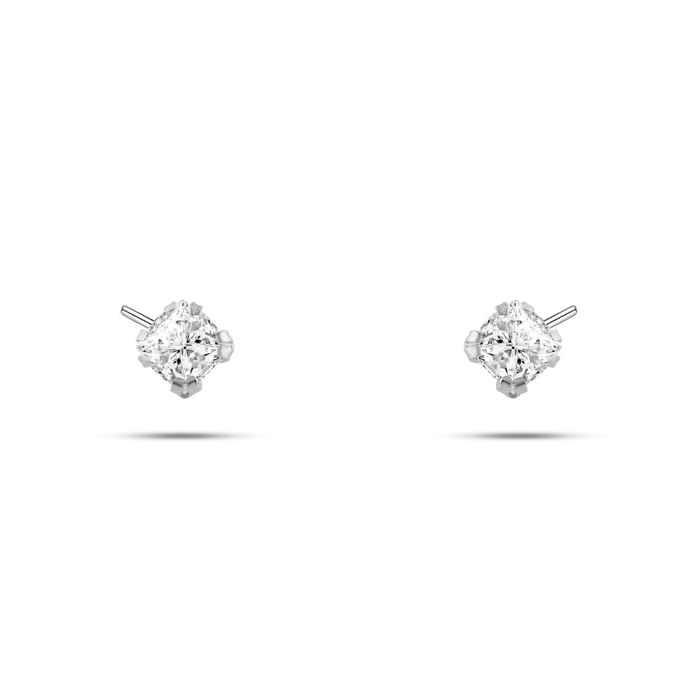 Shiny zircon Earing With a round design 925 Sterling Silver