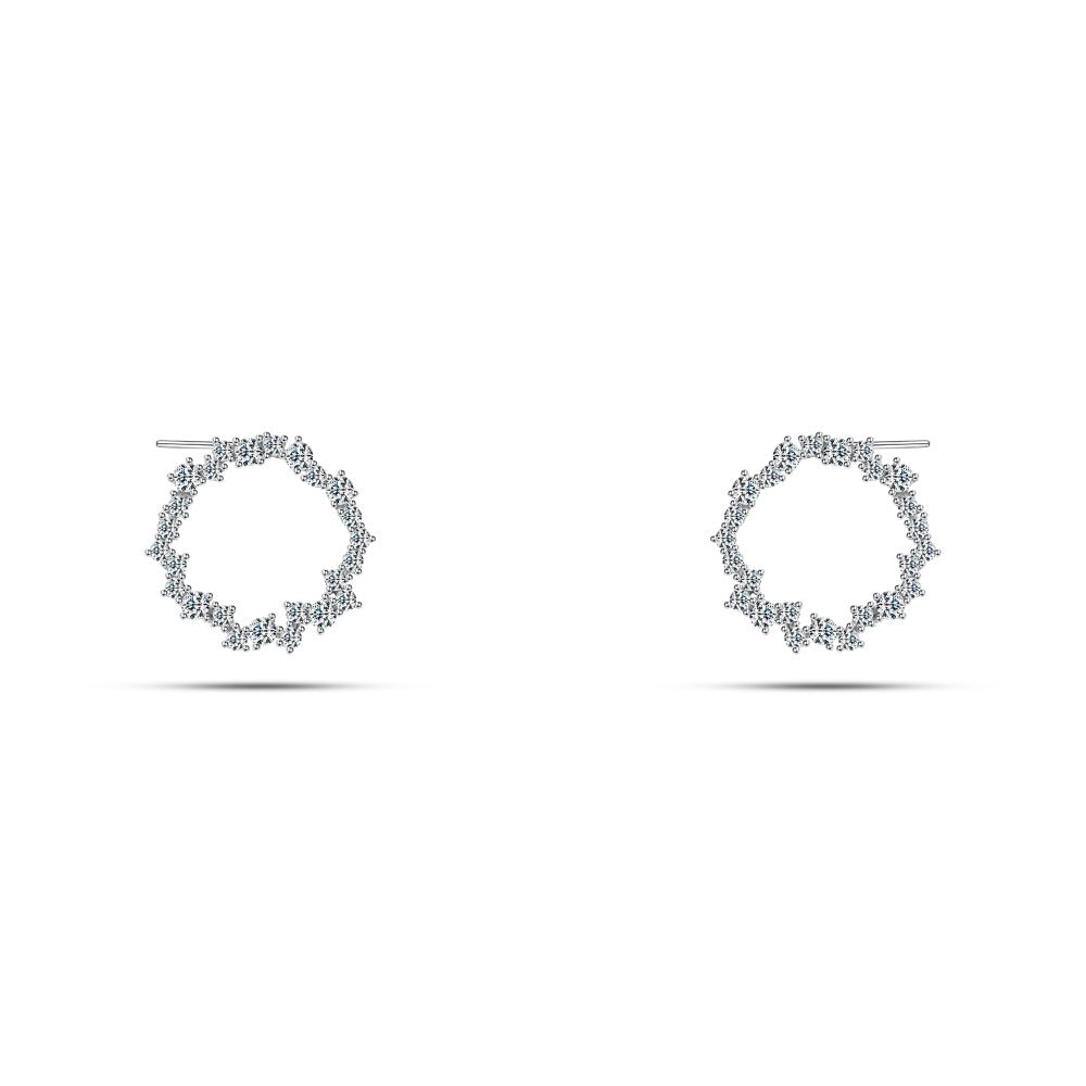 Shiny zircon Earing 925 Sterling Silver