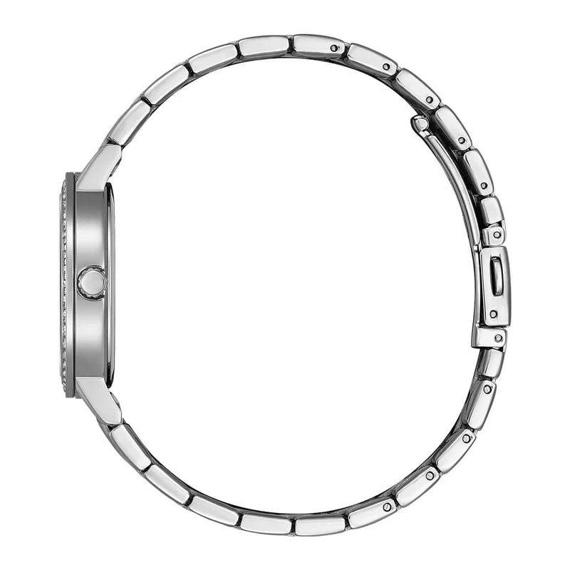 ساعة سيتيزن كوارتز للنساء بسوار من الستانلس ستيل وميناء فضي EL3100-55A