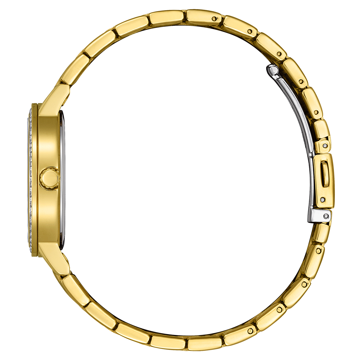 ساعة سيتيزن كوارتز للنساء بسوار من الستانلس ستيل بلون ذهبي وميناء صدفي EL3102-50D