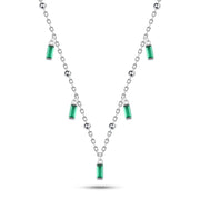 Green Zircon Breeze Necklace – 925 Sterling Silver