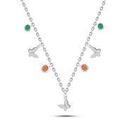 Necklace "Colorful Butterflies" – 925 Silver