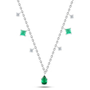 Necklace "Green Heart" – 925 Silver