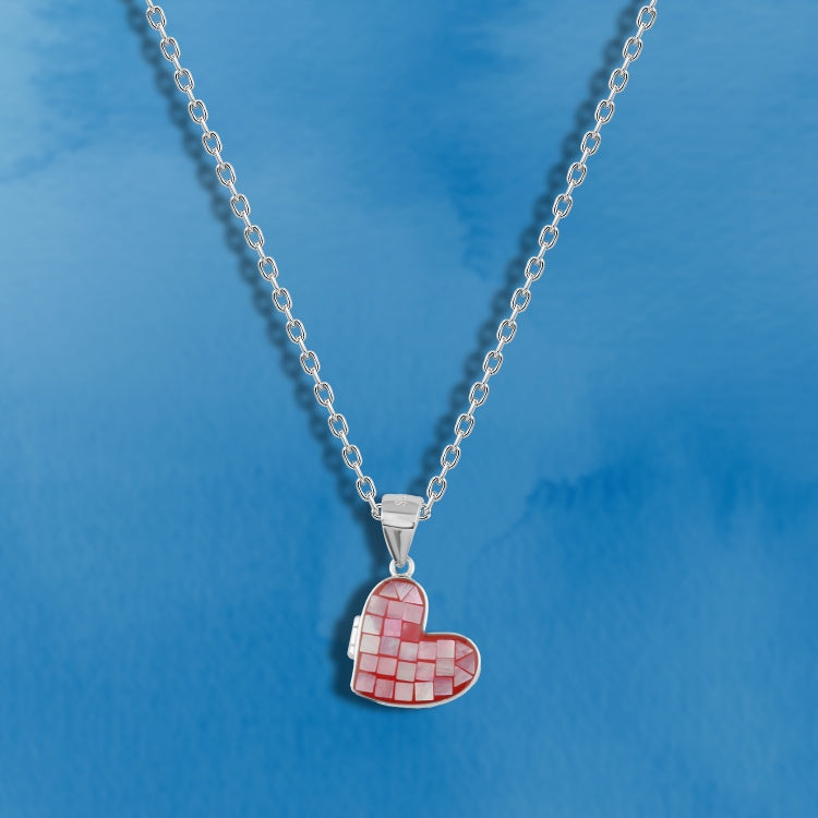 عقد "قلب الاحمر" فضة عيار 925