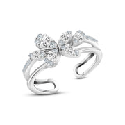 Butterfly Sparkle Ring – 925 Sterling Silver with Zircon Stones Forming a Butterfly