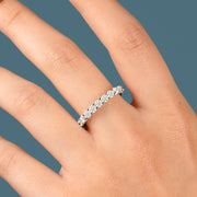 خاتم فضة ناعم 925 بلمعة زركون قوية