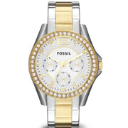 Fossil Riley Multifunction Women's Two-Tone Stainless Steel Watch - Es3204