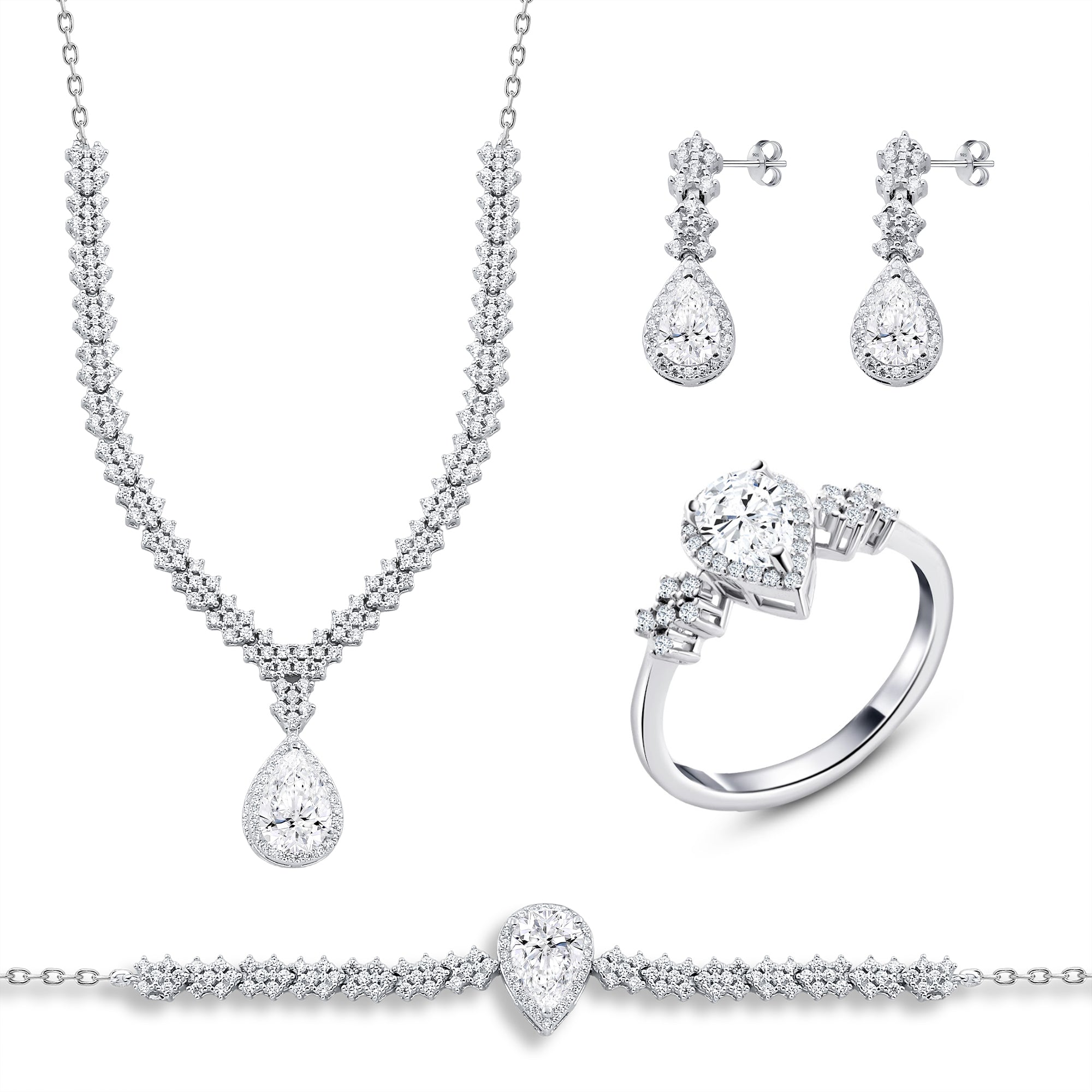 طقم لمسة ملكية فضة عيار 925