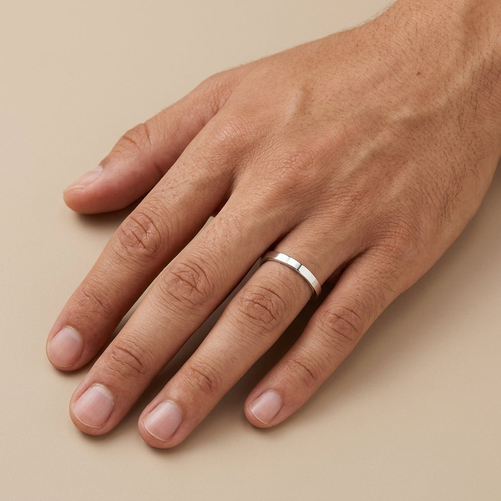 925 Silver Men's Engagement Ring