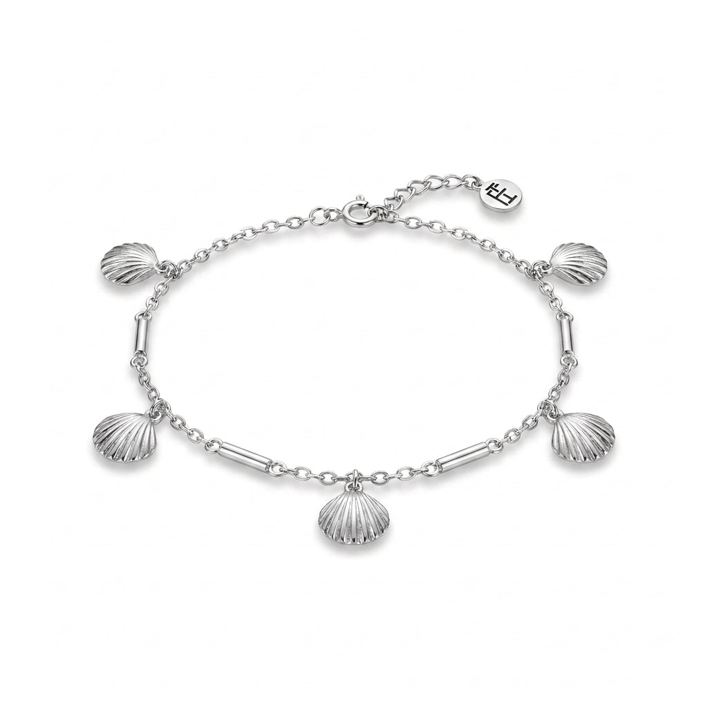Modern Seashell Bracelet 925 Silver