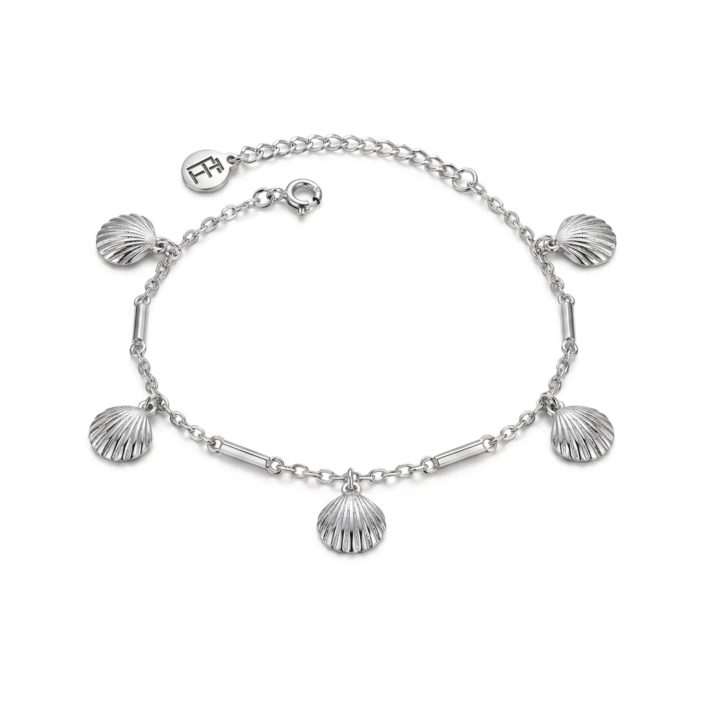 Modern Seashell Bracelet 925 Silver