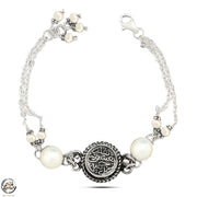 FBP005 - Women's Egyptian 925 Sterling Silver Bracelet (The heart loves all things beautiful)