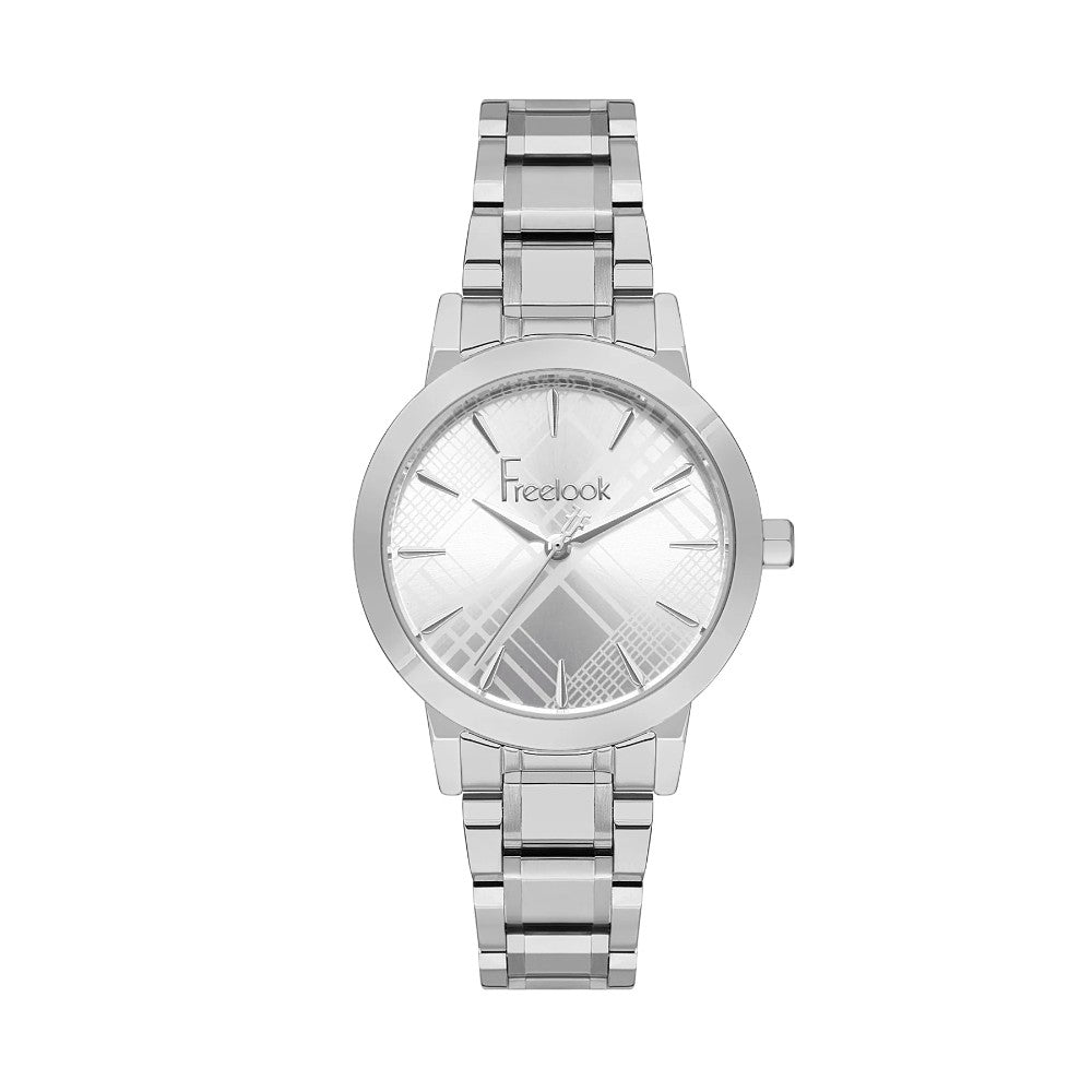 Freelook Women's Watch FL.1.10421-1 with Silver Patterned Dial and Metal Bracelet