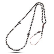 Kook Wood Misbaha with Circular Design - 99 Beads Inlaid with 999 Silver

