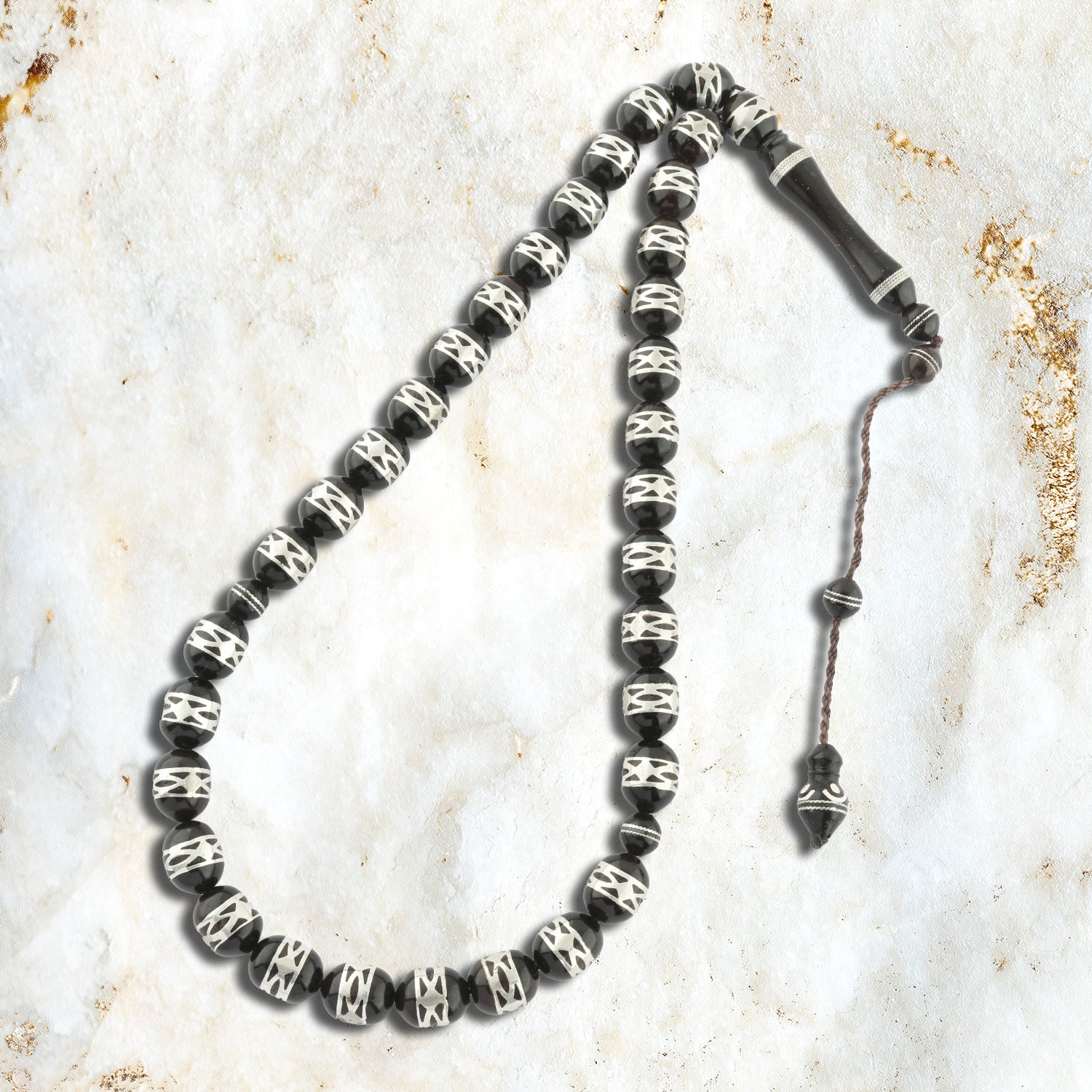 سبحة كوك لوكس للجنسين مطعمة فضة عيار 999 – 33 حبة