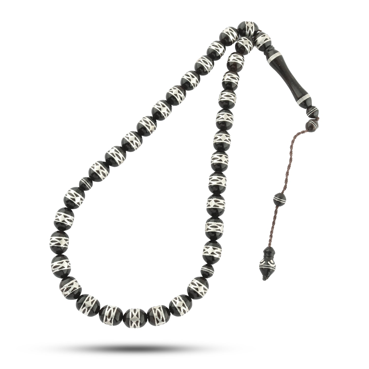 سبحة كوك لوكس للجنسين مطعمة فضة عيار 999 – 33 حبة