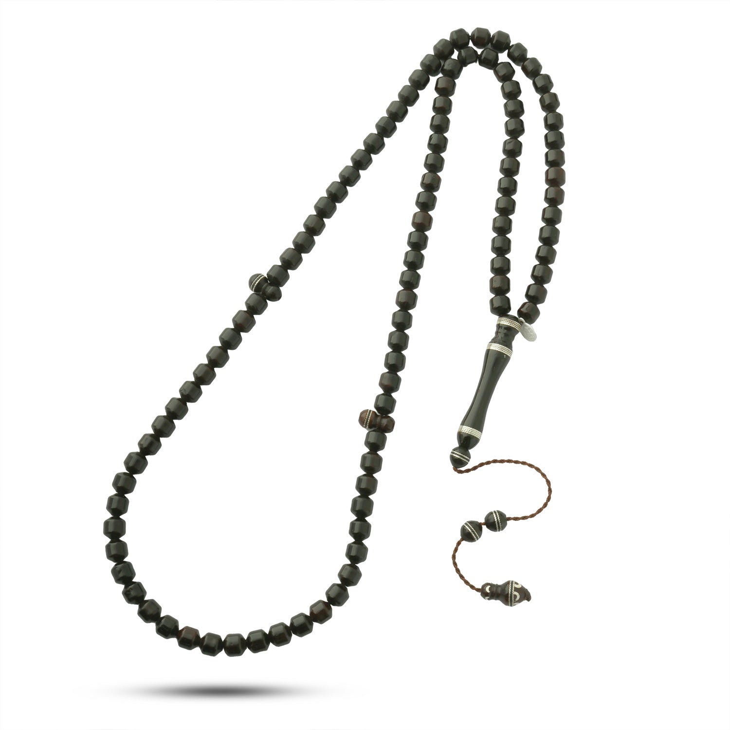 سبحة كوك لوكس 99 حبة مطعّم فضة مقاس 7 ملي –  – FROS042