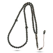 Elegant Coke Lux rosary with 99 beads, set with 999 silver.
