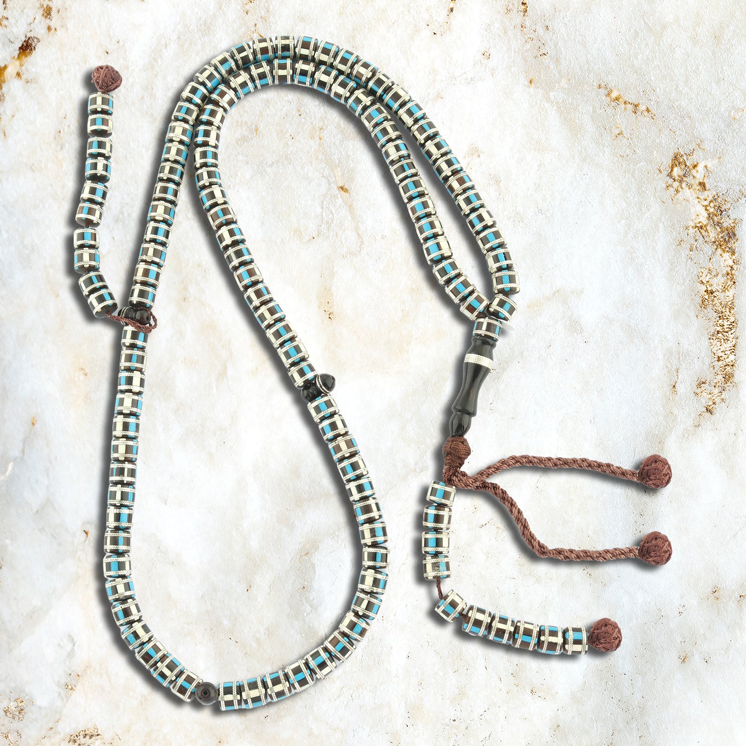 سبحة أنيقة للجنسين فضة عيار 999 – فيروز