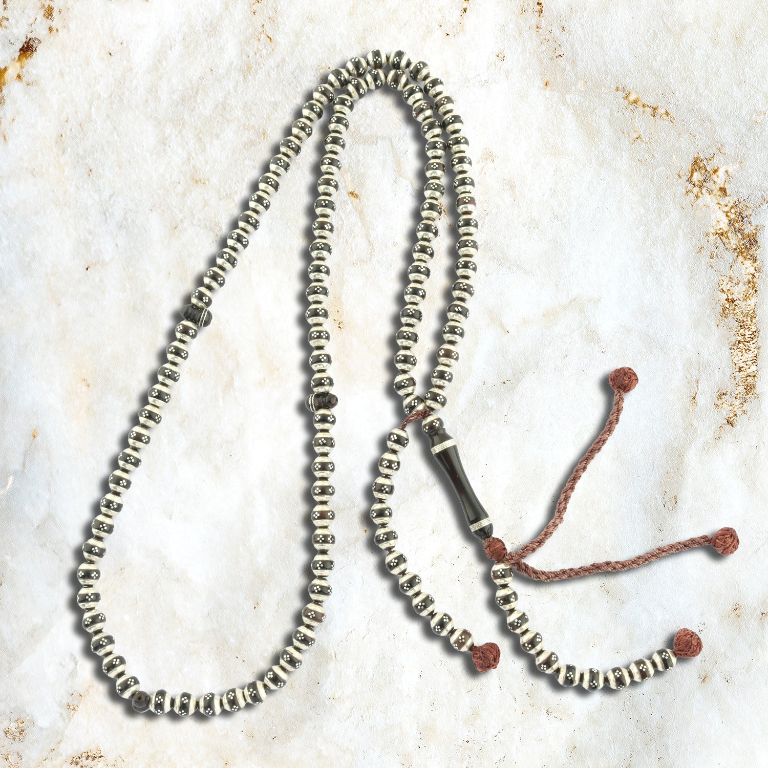 سبحة كوك لوكس فخمة 99 حبة فضة 999