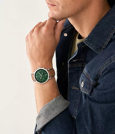 FS5963 - Fossil Men's Chronograph Watch with Leather Strap
