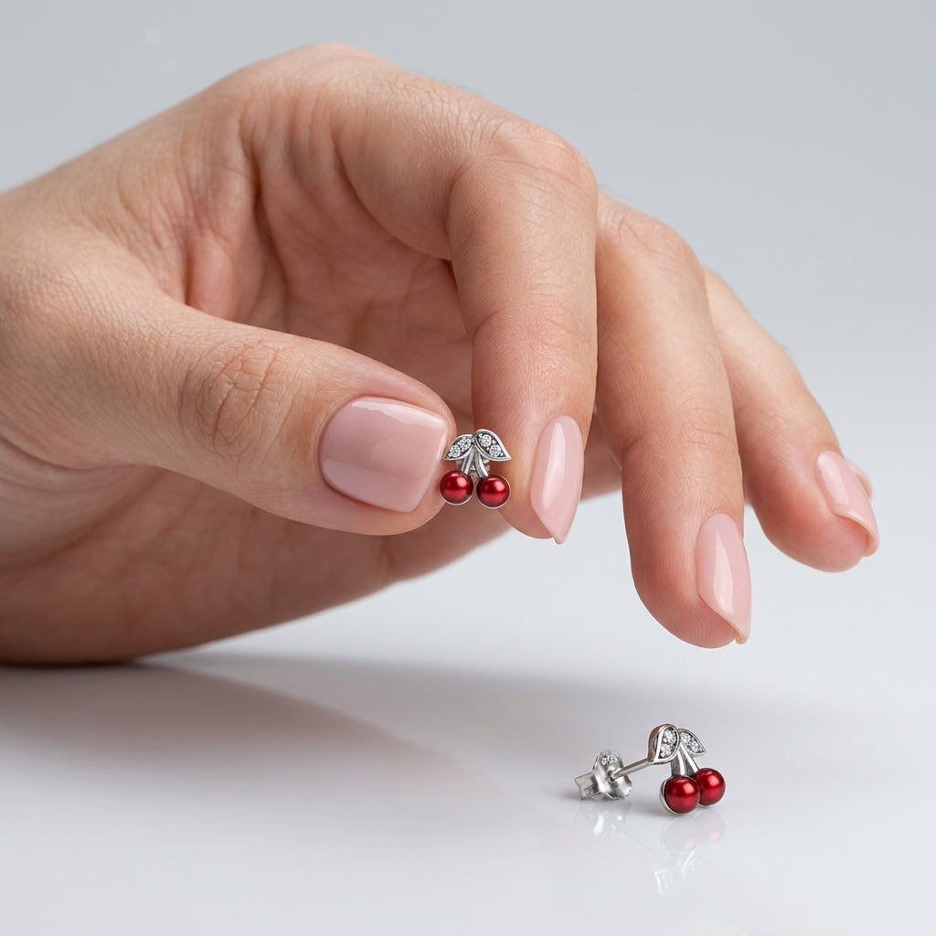 Sweet Cherry 925 Silver Earring