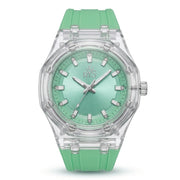 Reys Women's Analog Watch – Green Dial & Green Rubber Strap