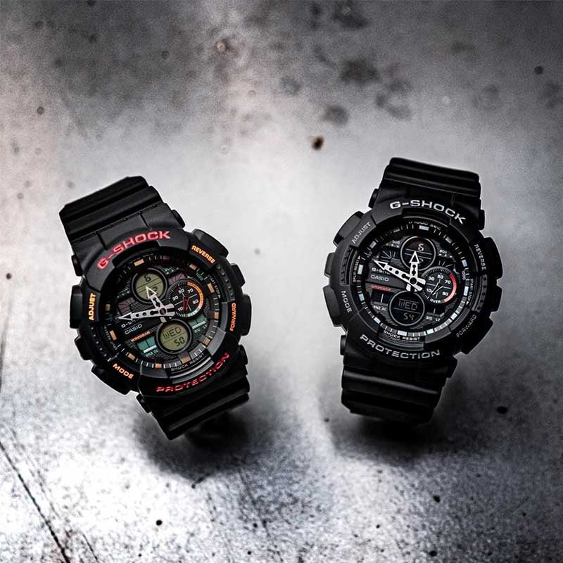 GA-140-1A1DR - Casio G-Shock Men's Digital Sporty Casual Watch with Resin Strap
