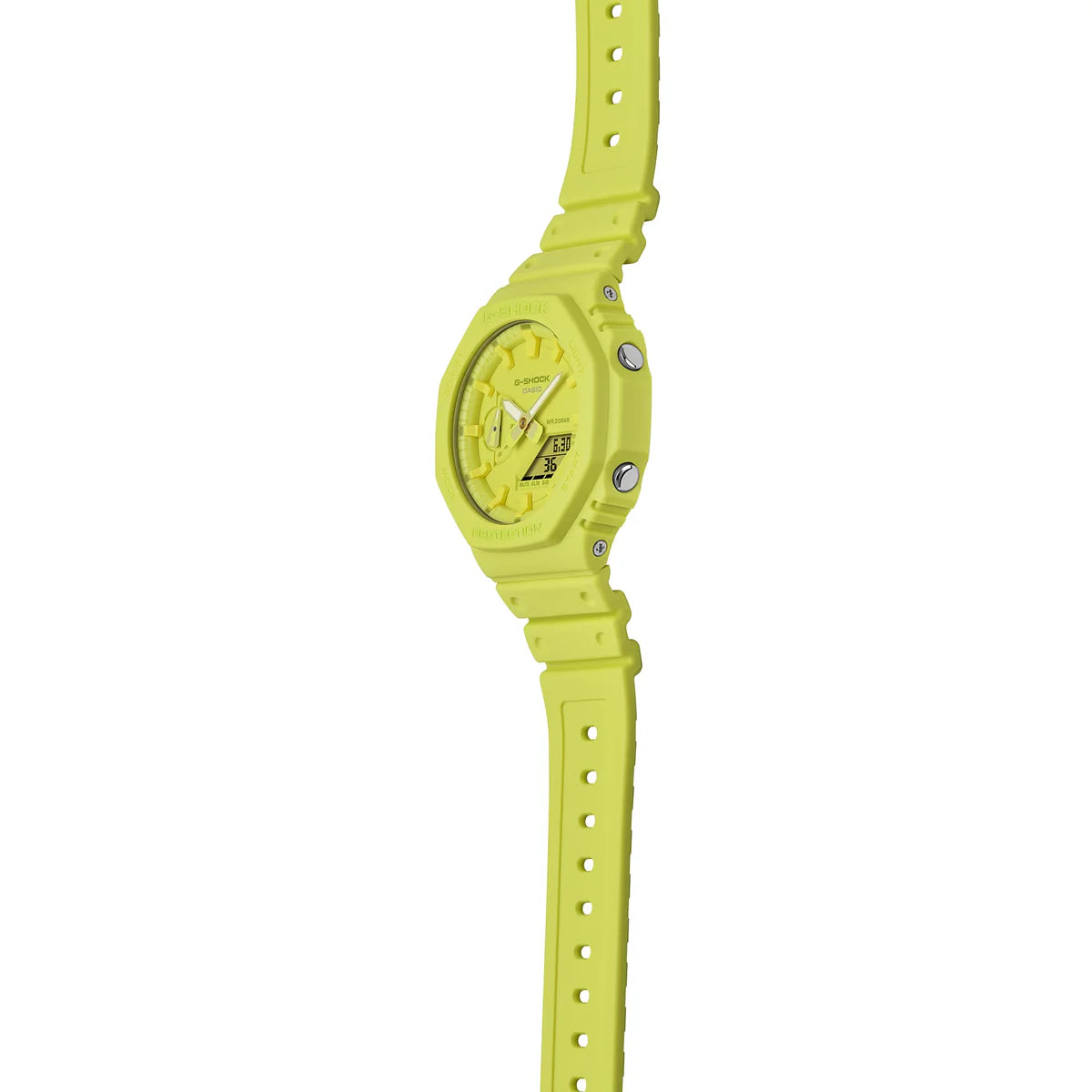 GA-2100-9A9DR - ساعة يد كاسيو جي شوك ديجيتال رياضية كاجوال بسوار رزين للرجال